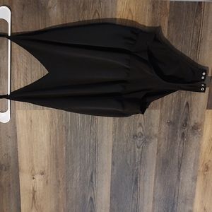 Black spaghetti strap blouse bodysuit from Express L